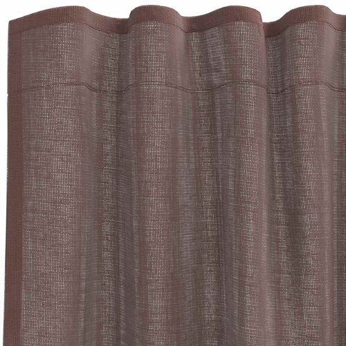 Voile zavjese s gornjim jezičkom 2 kom smeđe Smeđa 140 x 175 cm Slike