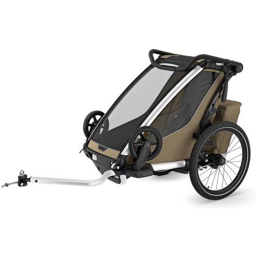 Thule &amp;scaron;portni voziček kolesarski single Chariot Cross 2 faded khaki Slike