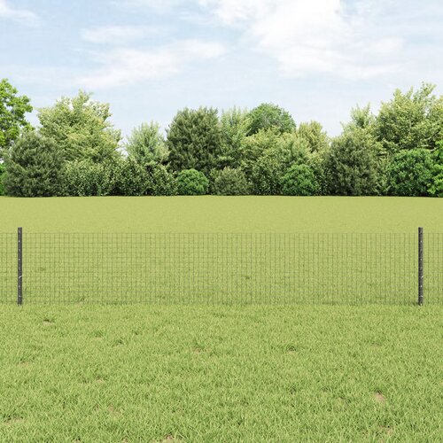 VidaXL Varjena žičnata ograja z 22 U stebri Siva 0.4x50 m Jeklo Slike