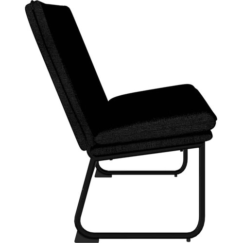  Klupa crna 100 x 75 x 76 cm od tkanine Slike