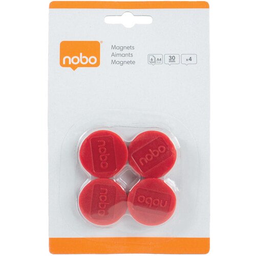  MAGNET FI-30MM PK4 NOBO 1901449 CRVENI BLISTER Slike