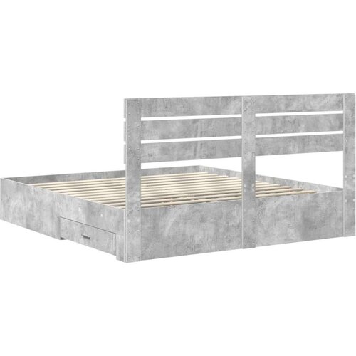  Okvir za krevet s ladicama s uzglavljem Konstruirano drvo Slike