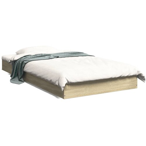 VidaXL Okvir za krevet boja hrasta 100x200 cm od konstruiranog drva Slike