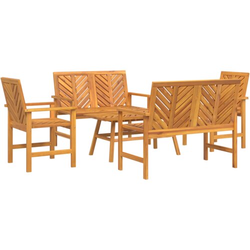 VidaXL 5-dijelni vrtni lounge set od masivnog bagremovog drveta Slike