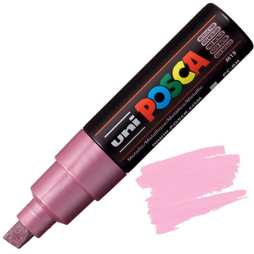 POSCA Uni flomaster; konica 8 mm prirezana; kovinsko pink, (21290434) Cene