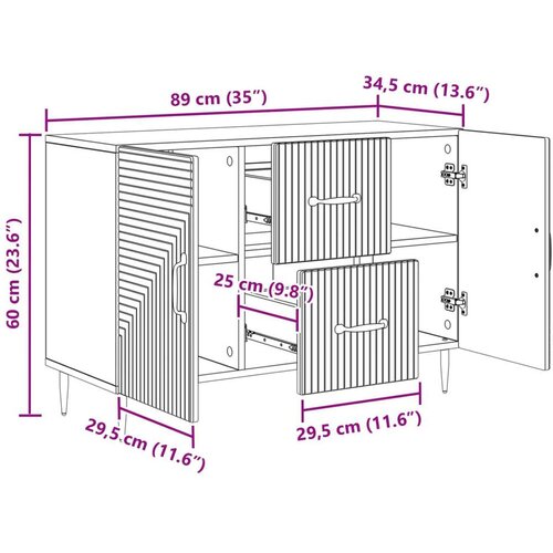  Kreveta Siva sonoma 89 x 34 5 x 60 cm Konstruirano drvo - Siva sonoma Slike