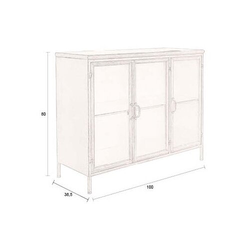 Dutchbone kovinska vitrina v zlati barvi 100x80x38,5 cm gertlush &amp;ndash; Slike