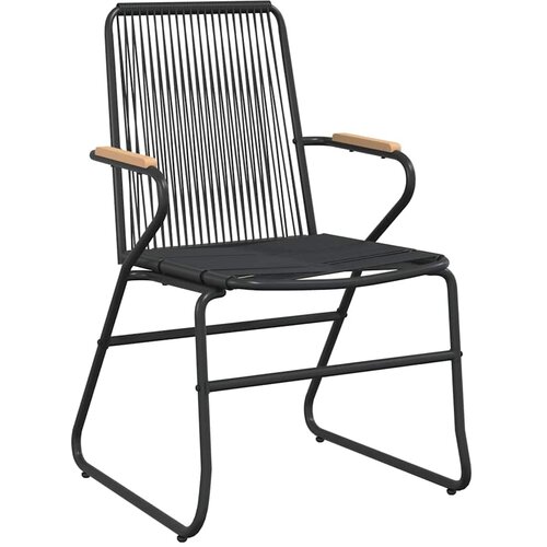  7-dijelni vrtni blagovaonski set od PVC ratana crni Slike