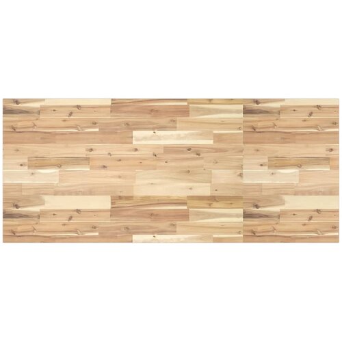  Zidna polica za umivaonik od čelika i masivnog bagremovog drva Smeđa 140 x 60 x 2 cm Slike
