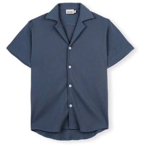 IMAGO Waffle Shirt - Blue Plava Slike