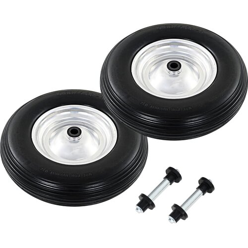 vidaXL Kotači za kolica s osovinama 2 kom čvrsti PU 4.00 - 8 390 mm Cijene
