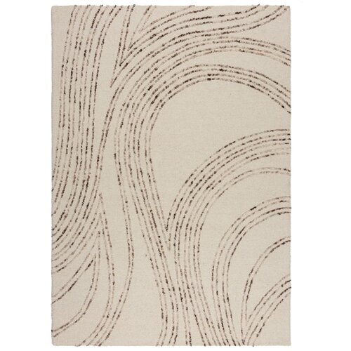 Flair Rugs Smeđi/krem vunen tepih 80x150 cm Abstract Swirl &amp;ndash; Slike