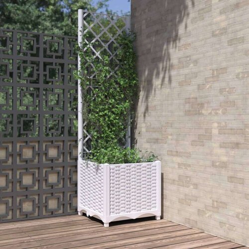  Sadilica s re&scaron;etkom bijela 40 x 40 x 136 cm PP Cijene