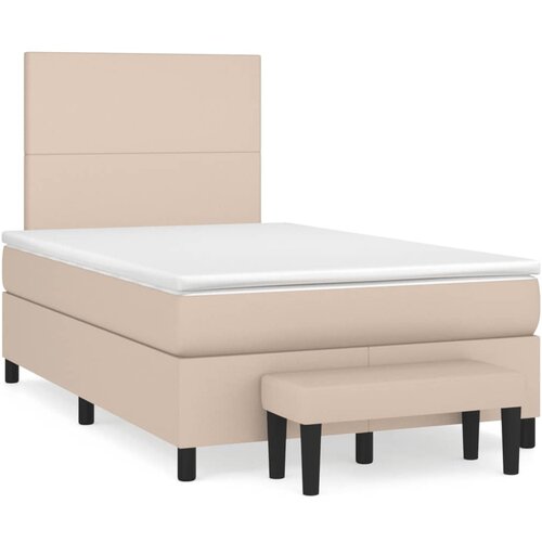vidaXL Krevet s oprugama i madracem 120x190 cm od umjetne kože Cijene