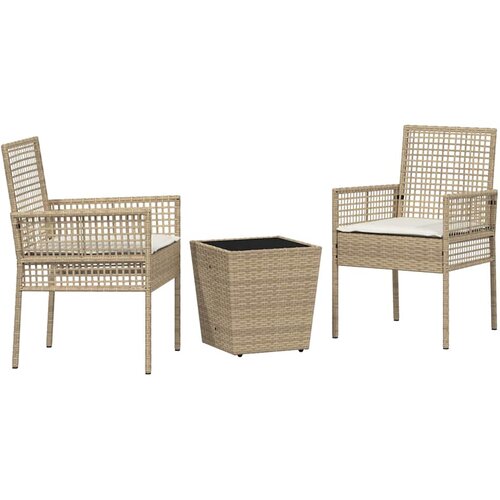 Bistro set za vrt 3 pcs Siva poliratan Slike
