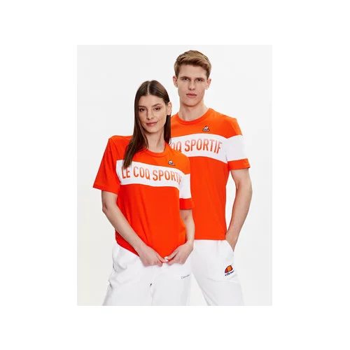 Le Coq Sportif Majica Unisex 2310362 Oranžna Regular Fit