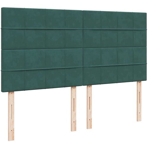 vidaXL Otomanski posteljni okvir z vzmetnicami zelen 200x200cm žamet, (22054107) Cene