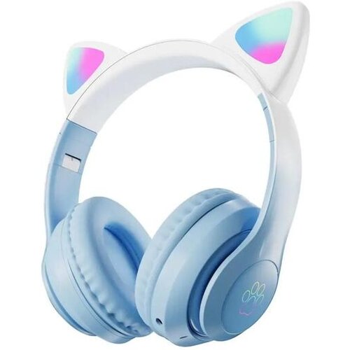 Smart STN-28 otroške slušalke bluetooth: z mačjimi ušesi in led lučko. plava, (21140998) Cene
