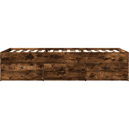  Dnevni krevet s ladicama bez madraca boja hrasta 100x200 cm Slike