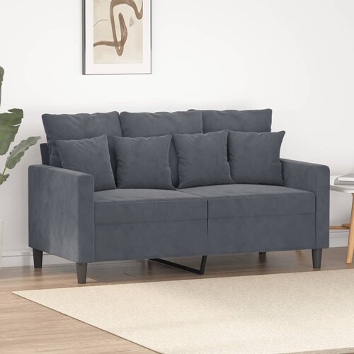  The Living Store Dvosed temno siv 120 cm žamet - Dvosed, (21447891) Cene