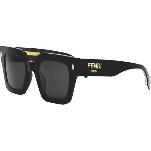 Fendi Roma Black Square Sunglasses ONE SIZE (50) Črna/Siva Slike