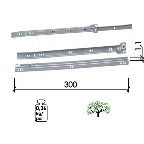 Dabel klizač fioka kl5100 bela 300/1,1 mm q Slike