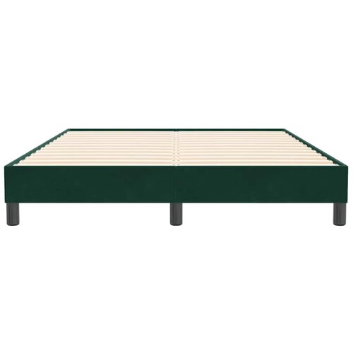 Box Spring krevet bez madraca tamnozeleni 160x210 cm samt Slike