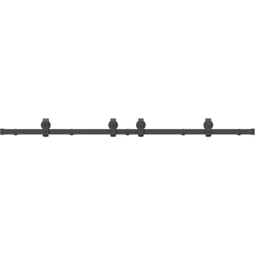vidaXL Komplet opreme za drsna vrata 183 cm jeklo črne barve Cene