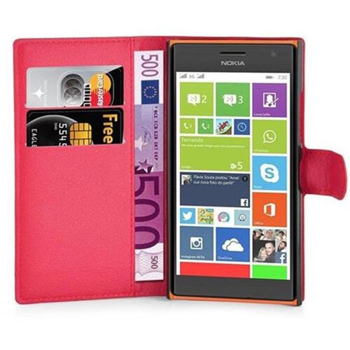 Cadorabo Ohišje, združljivo z Nokia Lumia 730 v rdeče sladkorno jabolko - Zaščitni ovitek z magnetnim zapiranjem, stoječo funkcijo in režo za kartice, (20550208) Cene