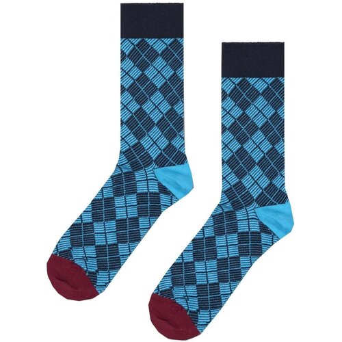 Happy Socks Dokolenke MINI ARGYLE JAQUARD Modra Cene