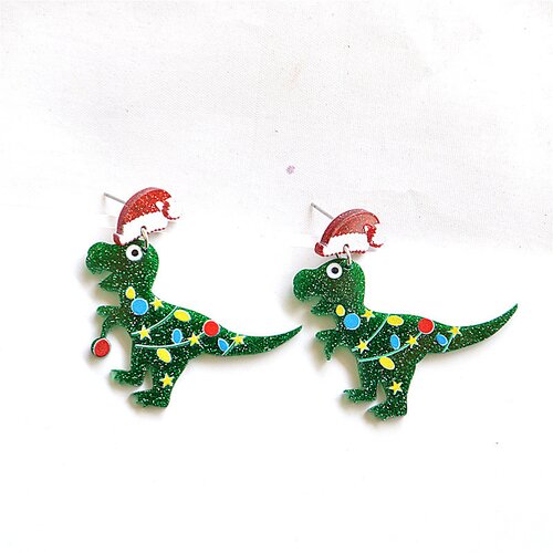 Dardanar Božični uhani Kreativni akrilni uhani (dinozavri), (21086123) Cene