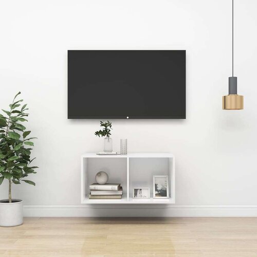  Zidni TV ormarić bijeli 37 x 37 x 72 cm od iverice Cijene