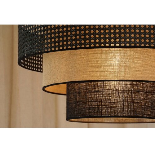  Brilagi - LED stropna svetiljka DAKOTA LUNETA LED/12W/230V prečnika 60 cm crna/ratan Slike