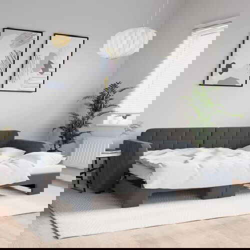 vidaXL Dnevni krevet na razvlačenje bez madraca tamnosivi 90 x 200 cm Cijene