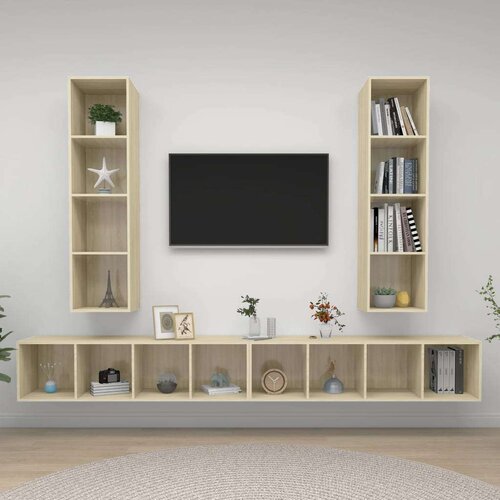 TV Zidni ormarići 4 kom boja hrasta sonome od iverice Cene
