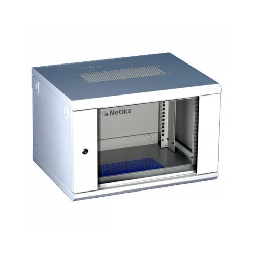 Netiks 9U/19&amp;quot; rek orman nazidni W6609, staklena vrata sa bravom, dim. 600x600x500mm (&amp;scaron;xdxv), prednje i zadnje &amp;scaron;ine 19&amp;quot;, nosivost do 60kg Slike