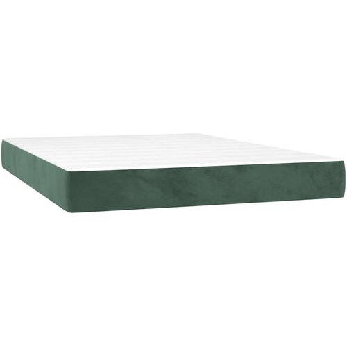  Madrac s oprugama srednje tvrdoće tamnozeleni 120x210x20 cm bar&amp;scaron;unasti Slike