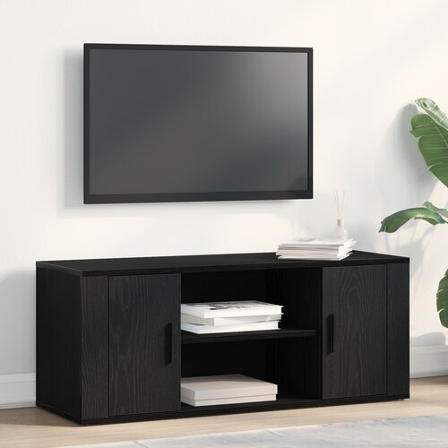 vidaXL televizijski kabinet Črn hrast Inženirski les 100 x 35 x 40 cm Cene