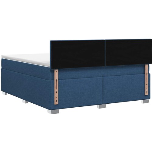  Krevet s box springom, madracem i LED-om Plava 180 x 200 cm Slike