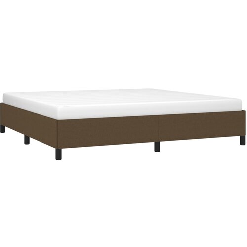  Okvir za krevet bez madraca tamnosmeđi 200x200 cm od tkanine Slike