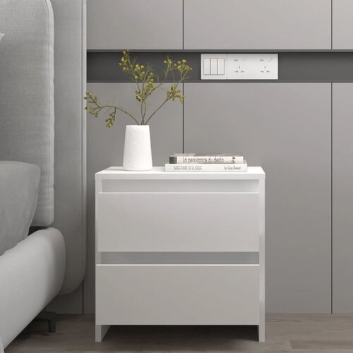 VidaXL noćni ormarić bijeli 45 x 34,5 x 44,5 cm od iverice Slike