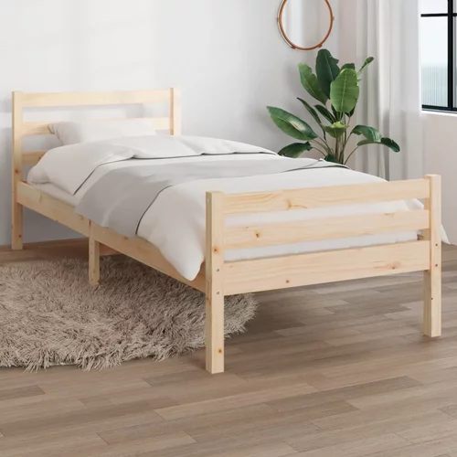 vidaXL posteljni okvir iz trdnega lesa 100x200 cm