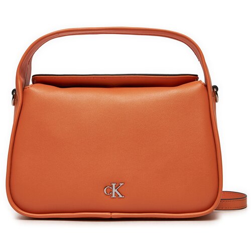 Calvin Klein Ročna torba Metal Mono Mini Block20 W/Flap K60K612246 Oranžna Cene