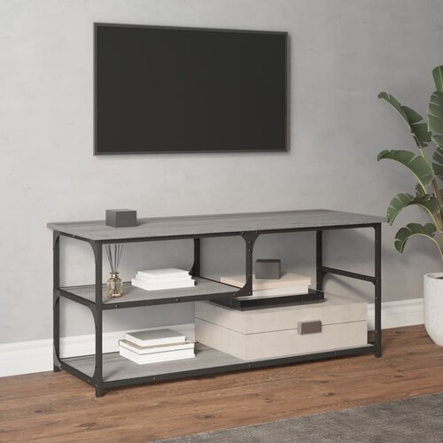 VidaXL TV omarica siva sonoma 103x38x46,5 cm inženirski les in jeklo Slike