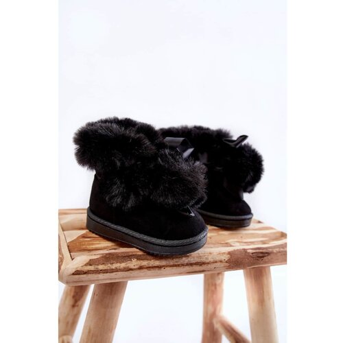 Kesi Children's Youth Warm Snow Boots Black Roofy Cene
