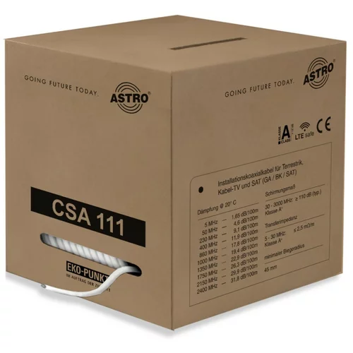 Astro Strobel 250 metrov koaksialnega kabla CSA 111A Box250 ECA, (20898294)