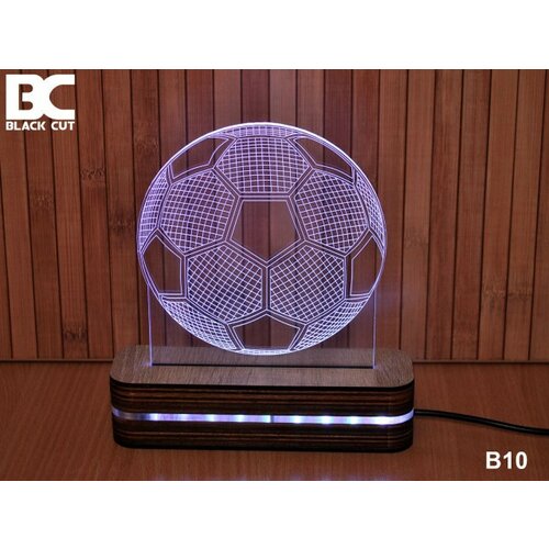 Black Cut 3D lampa sa 9 različitih boja i daljinskim upravljačem - fudbalska lopta ( B10 ) Cene