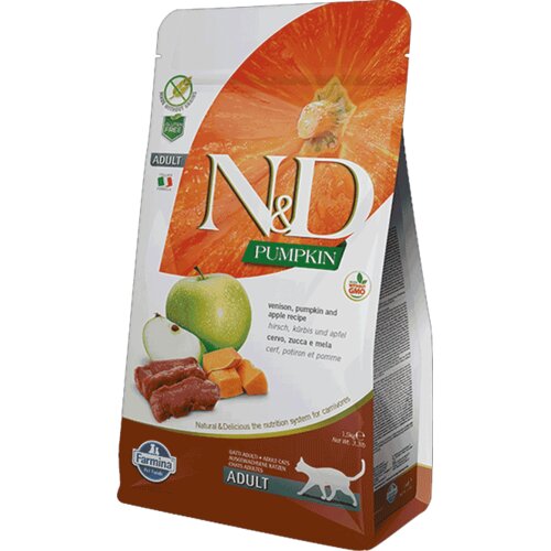 N&d Pumpkin Hrana za odrasle mačke, Bundeva i Srnetina - 5 kg Cene