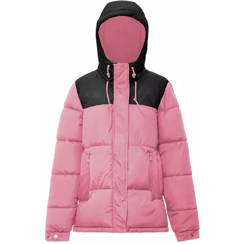 MO Zimska jakna svetlo roza / črna