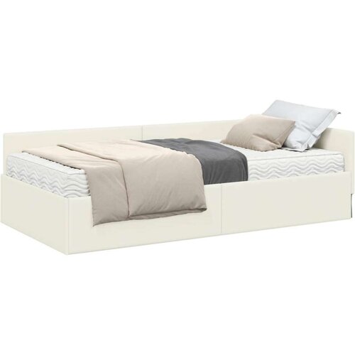  Kutni krevetni okvir s madracem Ostalo 2 pcs Krema Bar&amp;scaron;un Slike